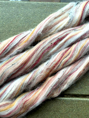 SUNSET -  23 micron Merino/baby alpaca/blue faced leicester/viscose bits-ONE POUND - give up to 3 weeks for shipment (Copy)