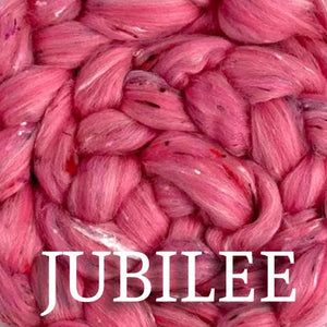 JUBILEE - NEW BLEND! - 65/35 Polwarth and Viscose Nepps - 1 POUND PRE-ORDER **please give up to 3 weeks for shipping**