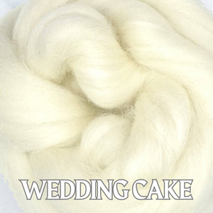 WEDDING CAKE 70/30 Blue Faced Leicester and Mohair Wool Blend - By the Ounce - J