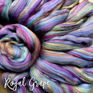 NEW BLEND! ROYAL GRAPE 18 Micron Superfine Merino and Stellina - One Pound Presale - give up to 3 weeks for delivery