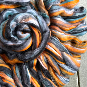 BIRDS OF A FEATHER - An artfully custom combed top soft merino - by the ounce - m