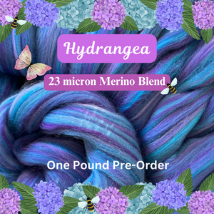 NEW BLEND!  HYDRANGEA - Merino blend - 1 pound pre-order
