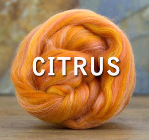 CITRUS 23 Micron Merino/Tussah Silk 70/30 Blend - by the ounce - J
