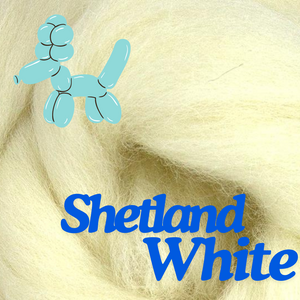 Shetland Combed Top White - One Ounce - Sold by Jessica