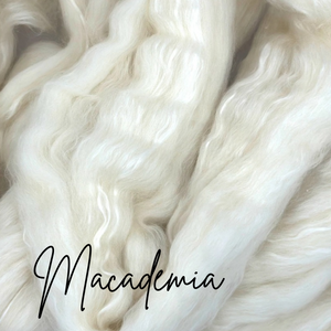 MACADAMIA - 70/30 Rambouillet and Mulberry Silk Blend Combed Top -1 pound pre-sale give 2 to 3 weeks for shipping