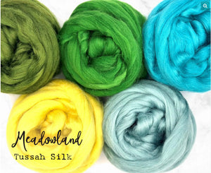 Tussah silk sampler pack - each pack 9 ounces - TWO PACKS OF ONE COLORWAY - Give 2 to 3 weeks for shipping on pre-order fibers