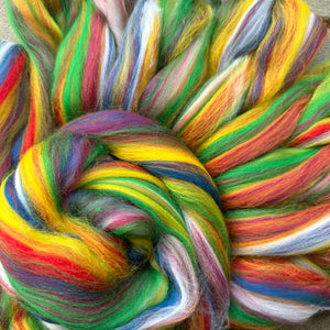 RIBBON CANDY  custom blend-  23 micron Merino/faux cashmere nylon custom blend - by the ounce - m