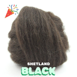 SHETLAND Black Combed Top - One Ounce - Sold by Jessica