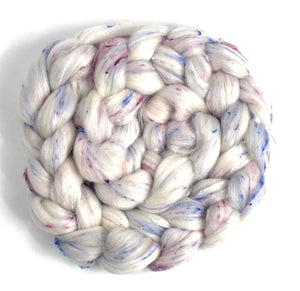SPARKLER - NEW BLEND- 60/40 Polwarth and Viscose Nepps - ONE POUND - please give up to 3 weeks for shipment