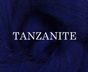 Corriedale TANZENITE  by the ounce in stock - m