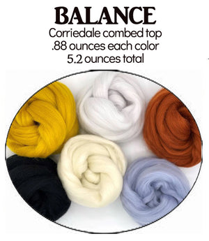 CORRIEDALE Combed Top Sampler  - Choose Your Colorway - 15 OUNCES (three 5 ounce sampler packs) - Group Presale