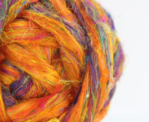 40% OFF Pulled Sari Silk Roving - PINATA - ONE POUND Pre-Sale Group Order
