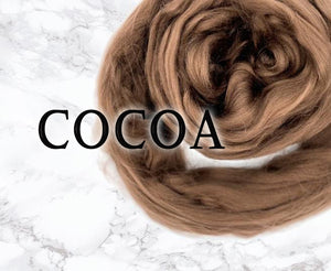 COCOA  Bamboo rayon DYED combed top  -  ONE POUND  *** Please give up to 3 weeks for delivery***