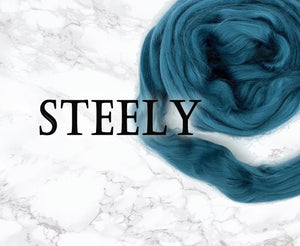 STEELY  Bamboo rayon combed top -  ONE POUND  *** Please give up to 3 weeks for delivery***