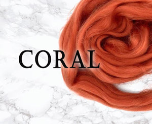 CORAL  Bamboo rayon combed top  - One Pound Group Presale Please allow up to three weeks for shipping