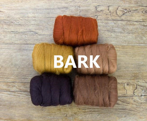 BARK - Fiber jelly beans 23 micron Merino (group sale)    1.1 POUNDS -- **please give up to 3 weeks for delivery