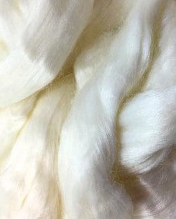 White Eri peace silk combed top - 1 Ounce