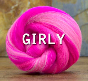 23 Micron Merino Blend GIRLY - One Pound Group Presale Please allow up to three weeks for shipping