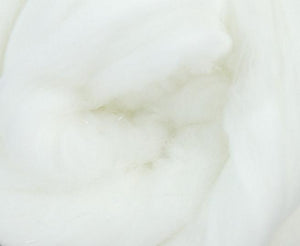 SNOW ON THE MOUNTAIN Fine denier white nylon roving - 1 POUND - please give up to three weeks for shipping