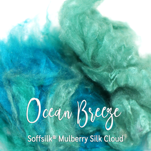 Soffsilk®  OCEAN BREEZE - 100% mulberry silk cloud -  by the ounce - m