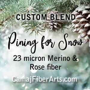 PINING FOR SNOW - custom blend 23 micron Merino/rose fiber - 1 ounce - M