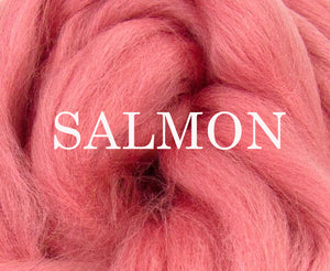Corriedale combed top SALMON - one ounce - Sold by Jessica