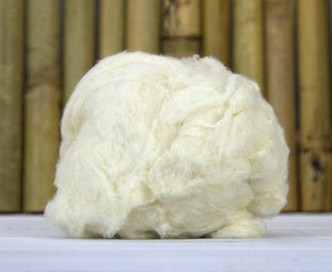 Bleached Tussah Silk Noils - By The Ounce - J