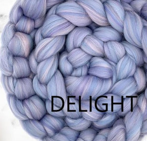 CURRENTLY OUT OF STOCK - GROUP ORDER - NEW BLEND!  - DELIGHT  (100% Merino)  - ONE POUND - GIVE UP TO 3 WEEKS FOR SHIPPING