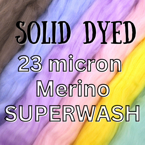 MERINO SUPERWASH 23 MICRON MERINO SOLID DYED
