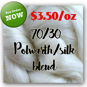 50/50 polwarth silk blend