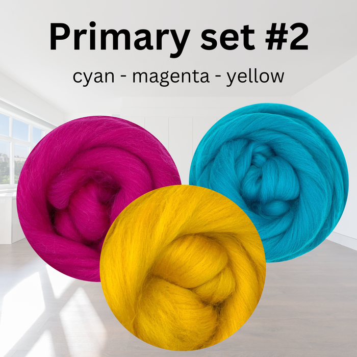 Primary Color Set #2 - cyan - magenta - yellow- 4 ounces each for a total of 12 ounces - pre order please give up to 3 weeks for shipping
