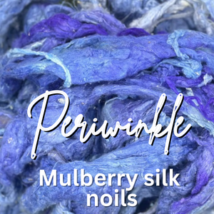 BOGO! Mulberry Silk Noils PERIWINKLE - BUY 4 OUNCES GET 2 OUNCES FREE! - 6 Ounces Total - IN STOCK! -J