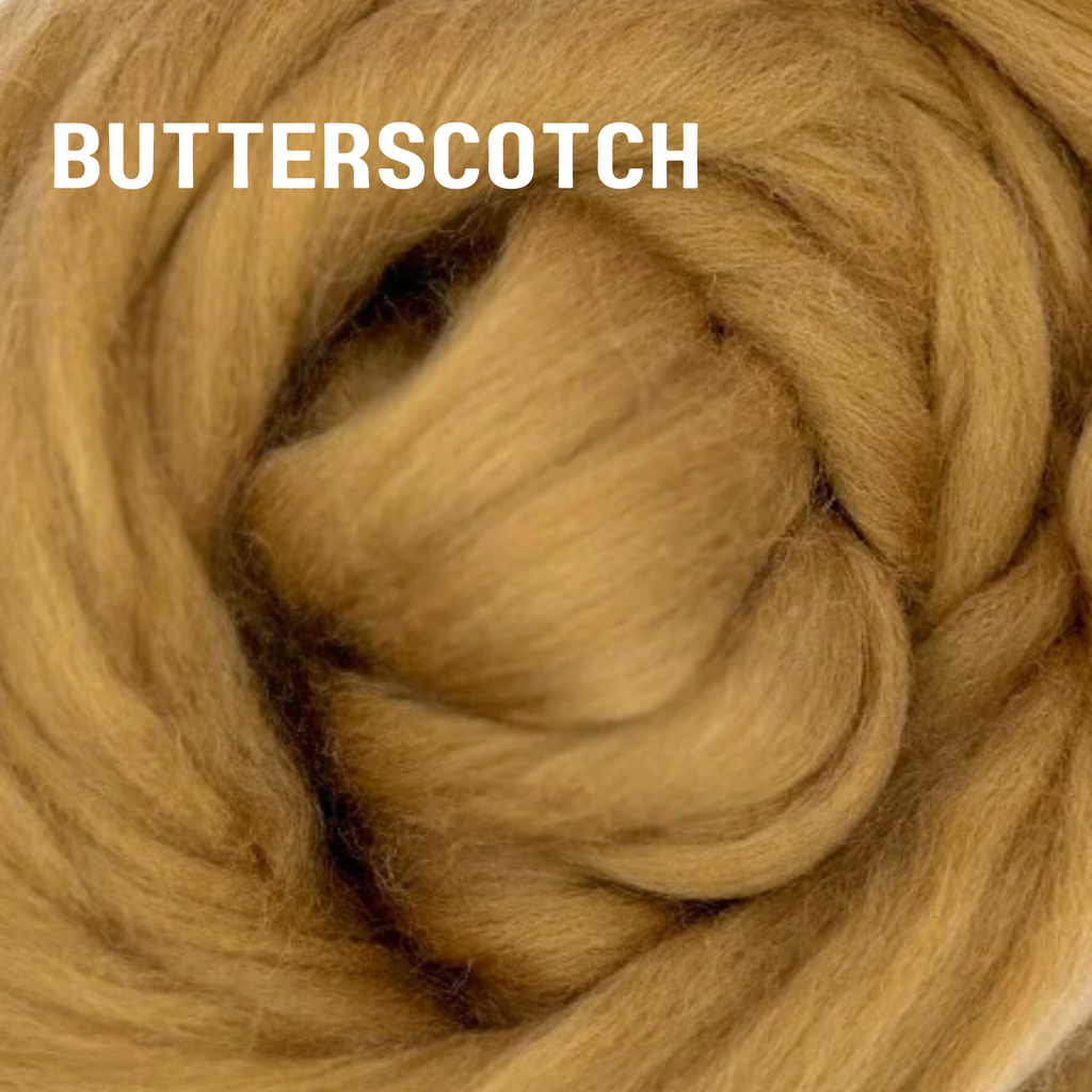 23 mic Merino - BUTTERSCOTCH - 1 pound -  give up to 3 weeks for shipping pre-order fibers