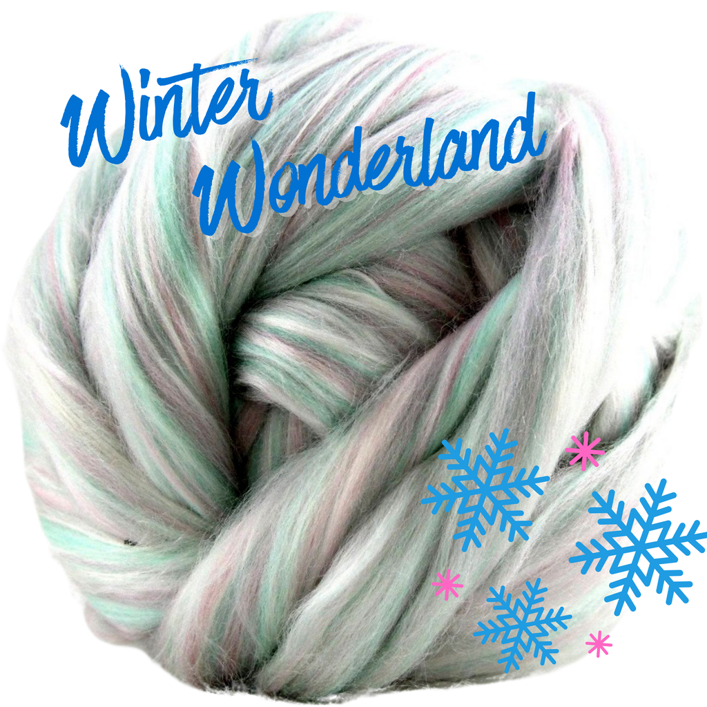 SPECIAL PRE-HOLIDAY OFFER - WINTER WONDERLAND 23 micron Merino/Milk  8-ounces  pre-order - PLEASE GIVE UP TO 3 WEEKS FOR SHIPPING