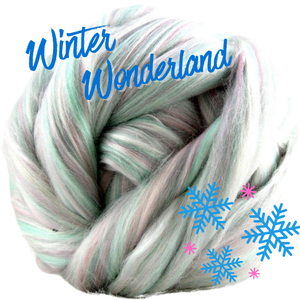 SPECIAL PRE-HOLIDAY OFFER - WINTER WONDERLAND 23 micron Merino/Milk  8-ounces  pre-order - PLEASE GIVE UP TO 3 WEEKS FOR SHIPPING