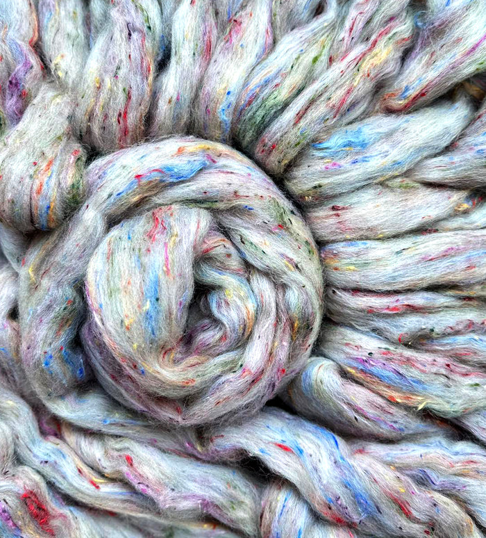 BUY TWO OZ GET ONE OZ FREE!  POP ROX - South American wool and viscose bits - j