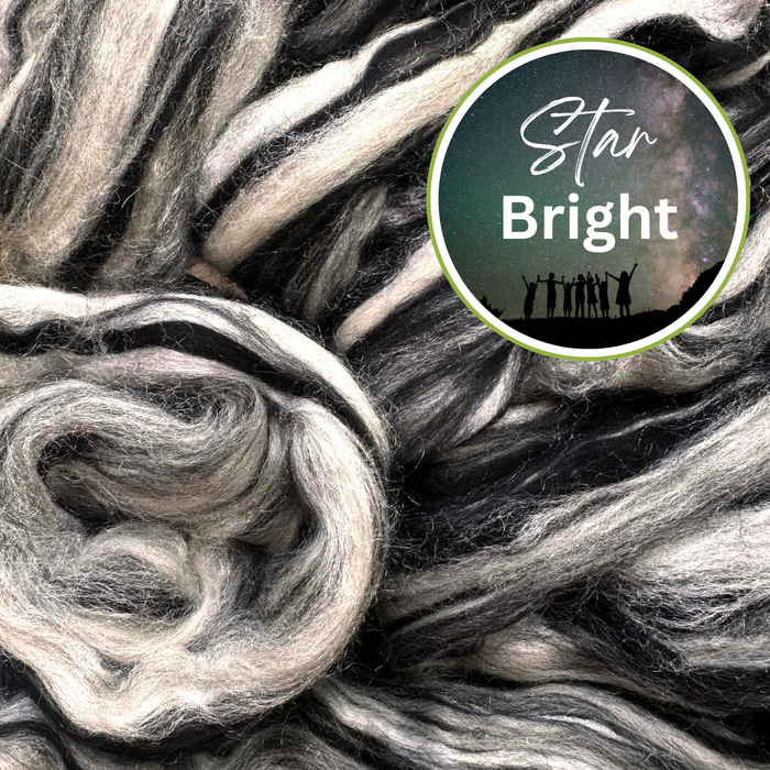 STARBRIGHT - 18 micron Merino/firestar blend  - 1 ounce  in stock - m