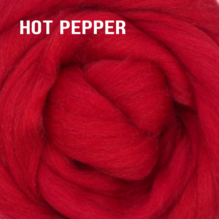 New Color 23 mic Merino - HOT PEPPER - 4 Ounces