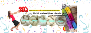 Snow Maiden - 70/30 Undyed 23 micron Merino & Tussah Silk - BY THE OUNCE IN STOCK - M