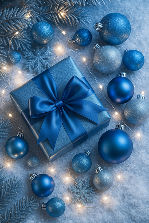 NEW HOLIDAY BLEND! BLUE CHRISTMAS 90% Merino, 10% Tussah Silk- 30% off 8 ounces pre-order **please give up to 3 weeks for shipping**