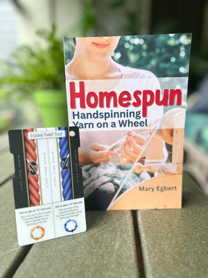 HOMESPUN paperback  book plus the Eszee Twist Tool - A beginners guide to intentional, beautiful yarn