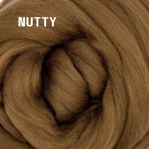 23 mic Merino - NUTTY - 1 pound  - give up to 3 weeks for shipping