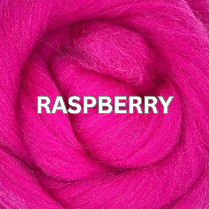 23 micron Merino RASPBERRY - 1 OUNCE - m