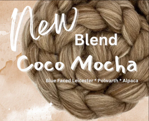 Coco Mocha - BFL, Polwarth, baby alpaca - 1 pound group sale pre-order
