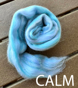 CALM  - 85% 23 micron Merino - 15% glitter ONE POUND group order -**please give up to 3 weeks for delivery**