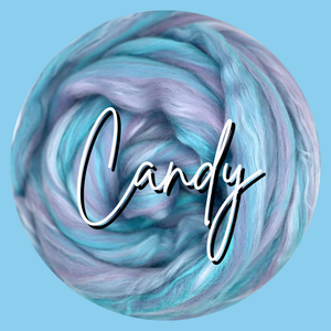 Day 4 of the 12 Days of Christmas! CANDY - Merino and Bamboo Rayon Blend Combed Top - One Ounce or One Pound Presale - Select your choice below