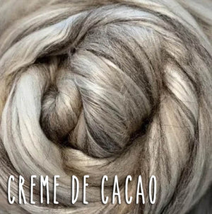 CREME DE CACAO 18 micron merino, baby camel, alpaca and real cashmere - 1 pound pack -  please give up to 3 weeks for  pre-order