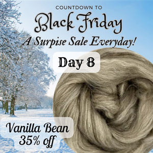 Countdown to Black Friday Surprise Sale!  35% OFF VANILLA BEAN - Polwarth Wool, Llama & Tussah Silk  ONE POUND  - Group Pre-Sale - Day 8