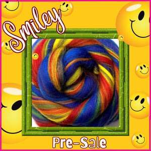 SMILEY 23 Micron Merino blend Combed Top - ONE POUND Pre-Sale - Please allow up to 3 weeks for shipment