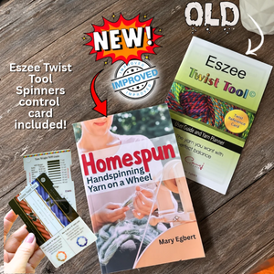 HOMESPUN paperback  book plus the Eszee Twist Tool - A beginners guide to intentional, beautiful yarn